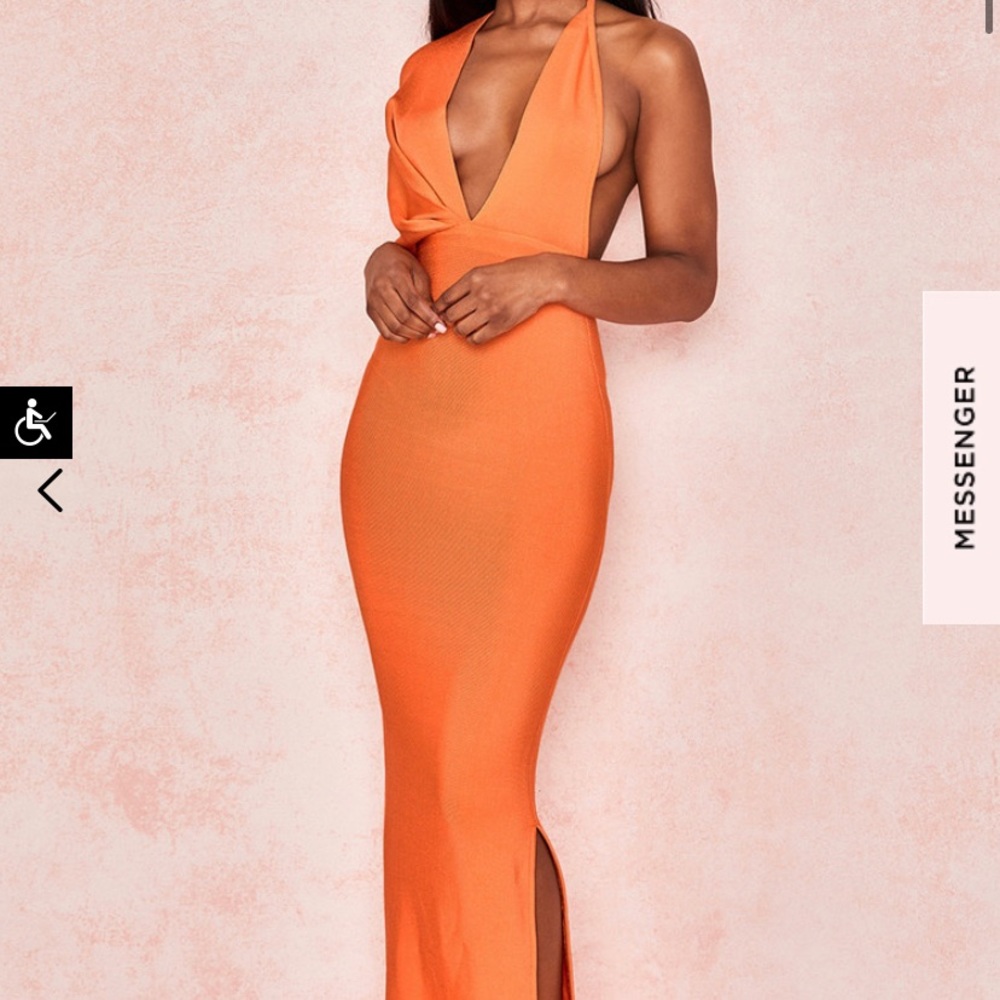 ISO House of CB “Clemence” , orange dress S or M